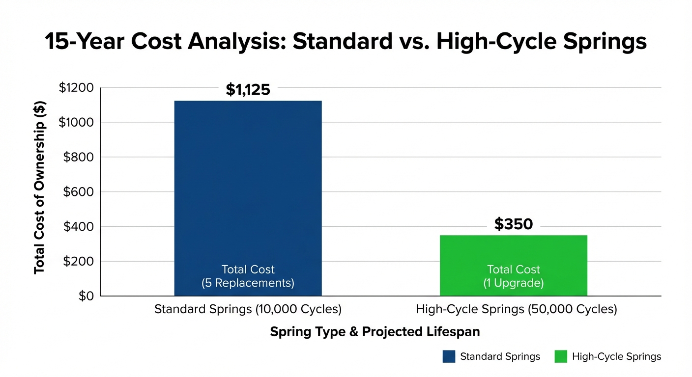 15-Year Cost Analysis: Standard vs. High-Cycle Springs