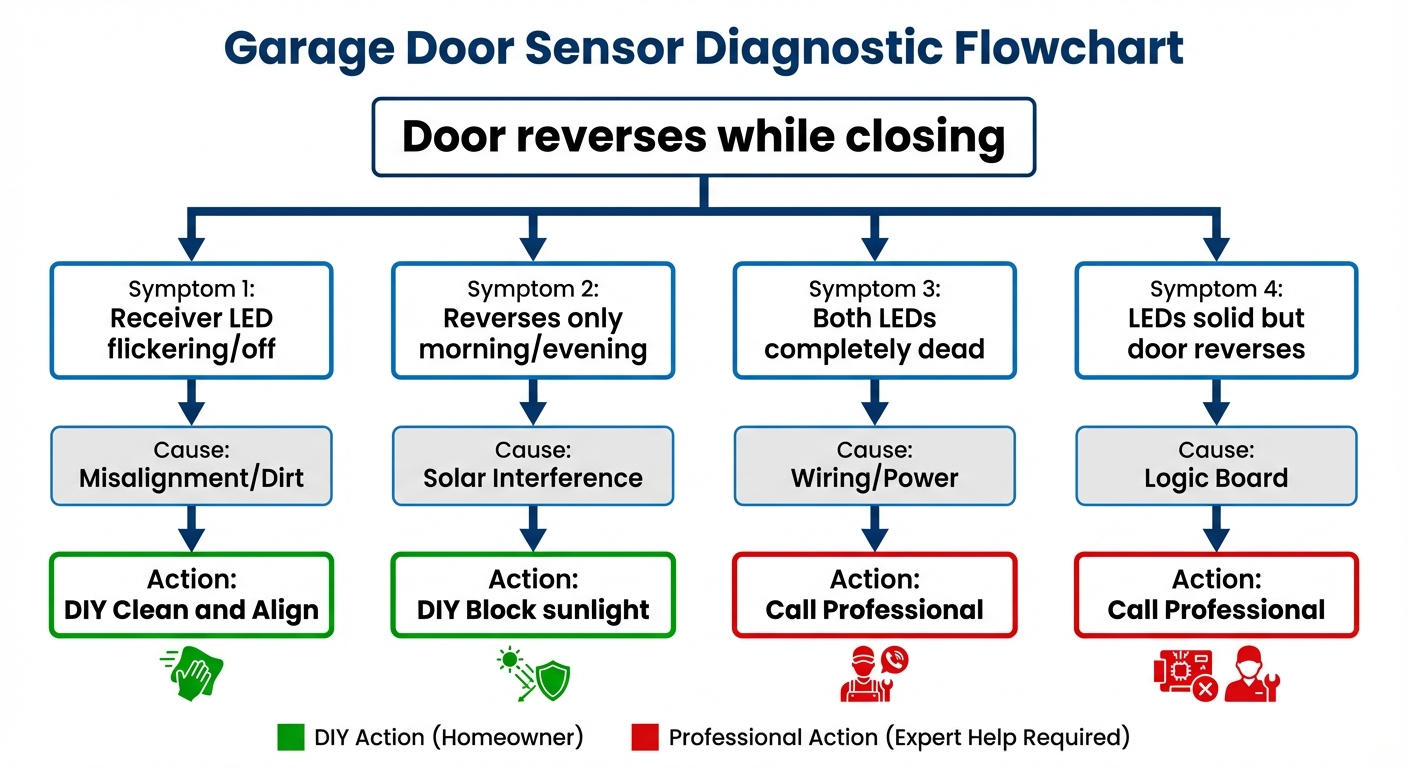 Garage Door Sensor Diagnostic Flowchart
