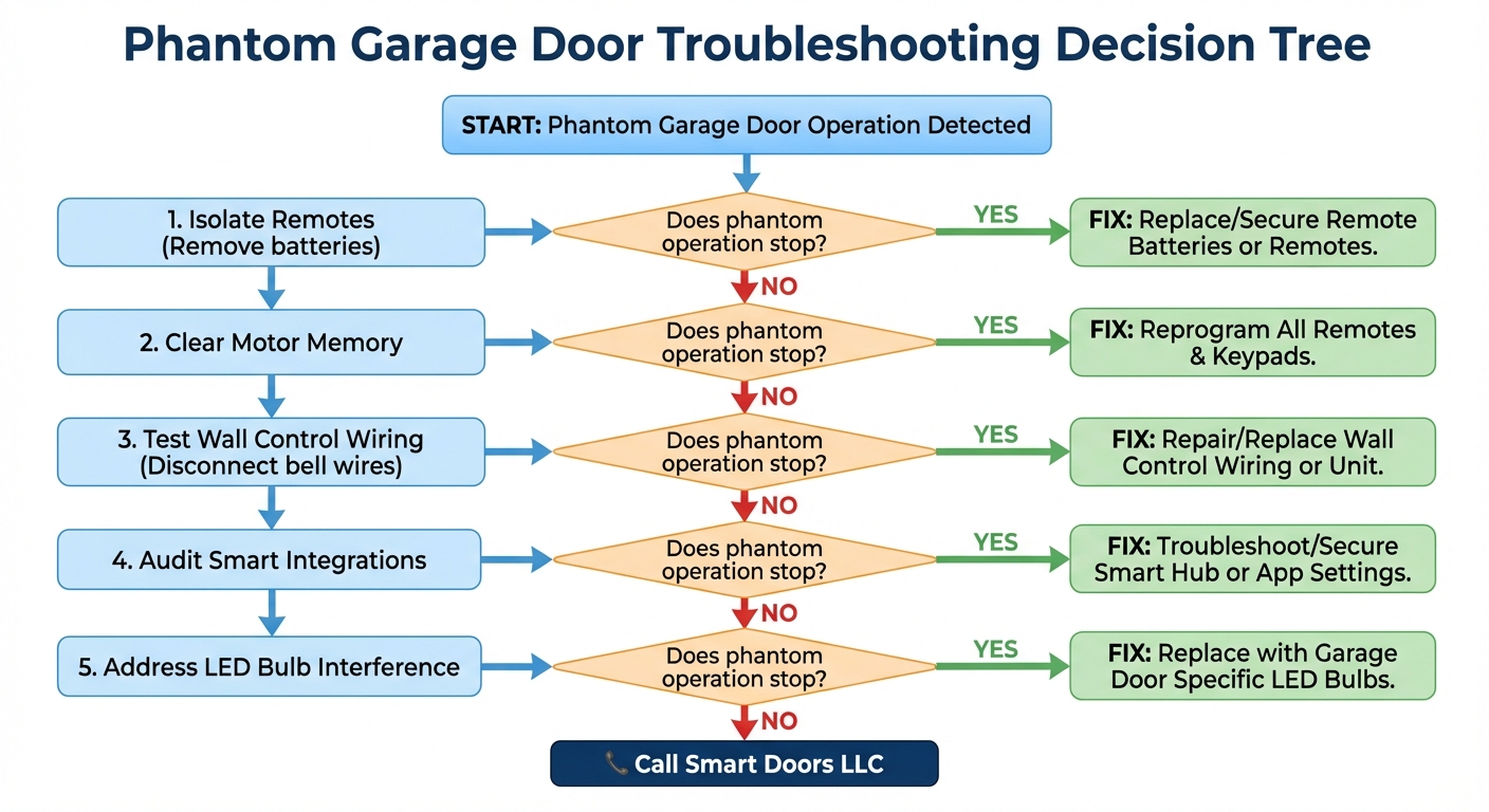 Phantom Garage Door Troubleshooting Decision Tree