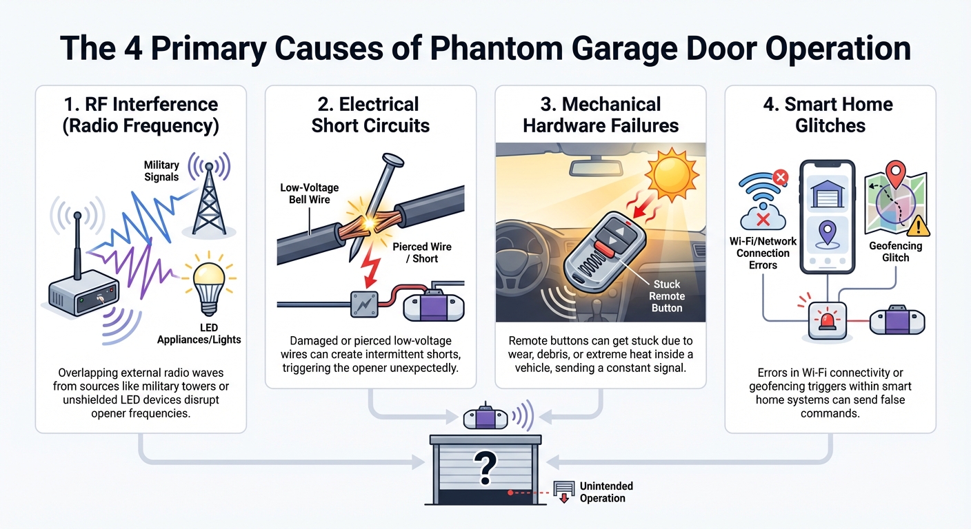 The 4 Primary Causes of Phantom Garage Door Operation